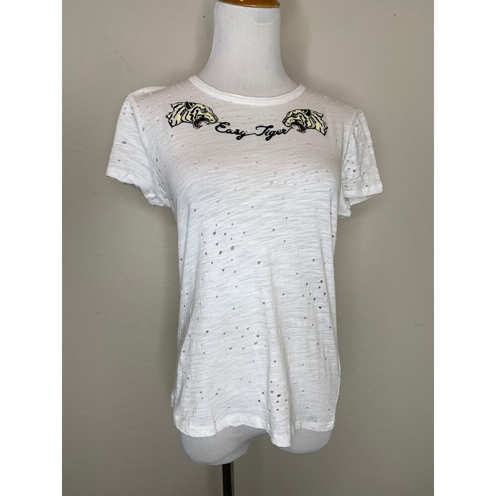 Modish Rebel Easy Tiger Distressed T Shirt Sz Small